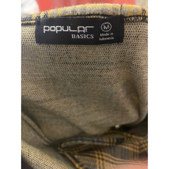 Popular Basics yellow and black plaid romper size Medium - Picture 7 of 8